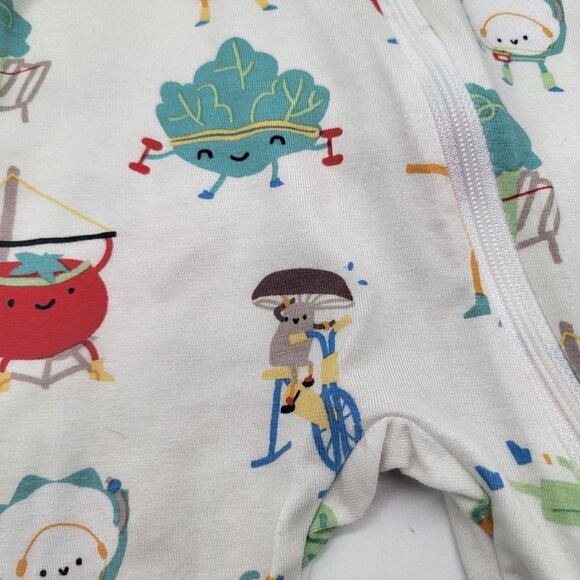 ANGEL DEAR Baby Newborn Veggie Workout Exercise Footie Sleeper NWT - Picture 3 of 5